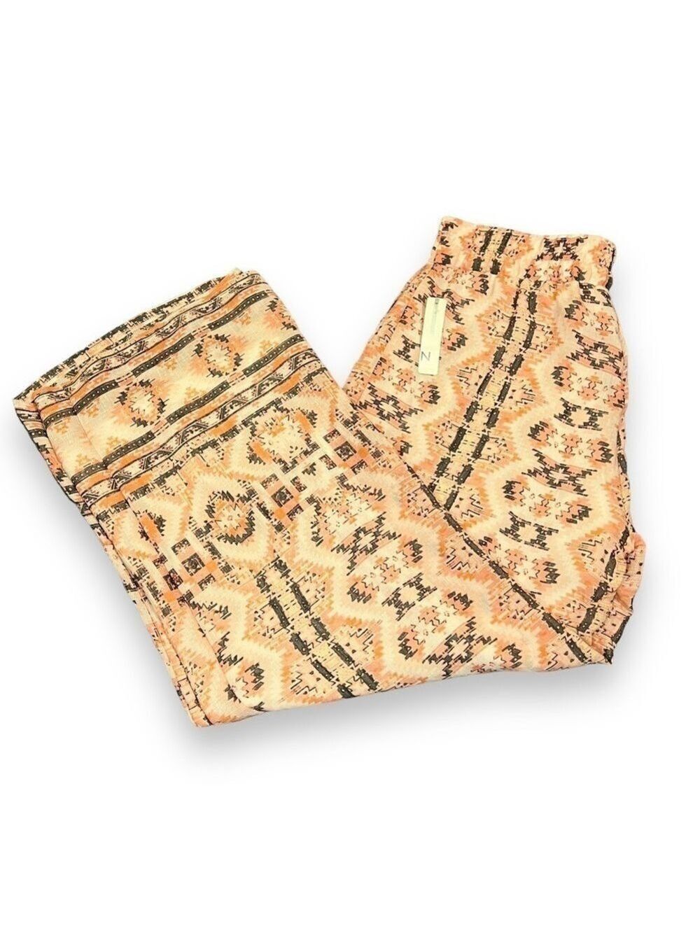 New Directions Aztec Print Palazzo Pants Size Large